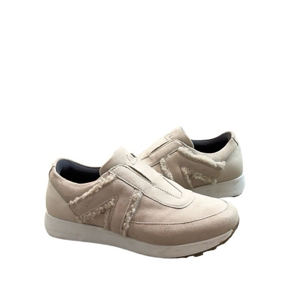 Aquatalia Dayanna Suede Leather Slip On‎ Platform Fashion Sneakers Size 7 - Picture 1 of 13